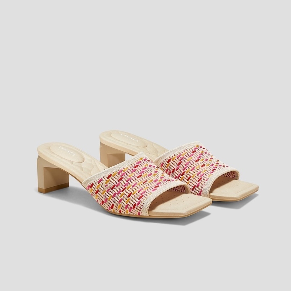 Vivaia Crochet Square Toe Block Heels - Size 43 (11/11.5 per size chart)
